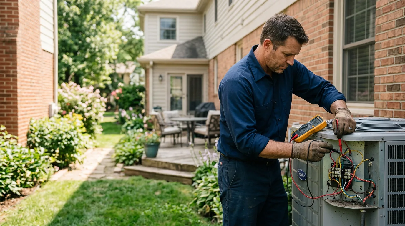 HVAC technician working near Bloomfield, IA